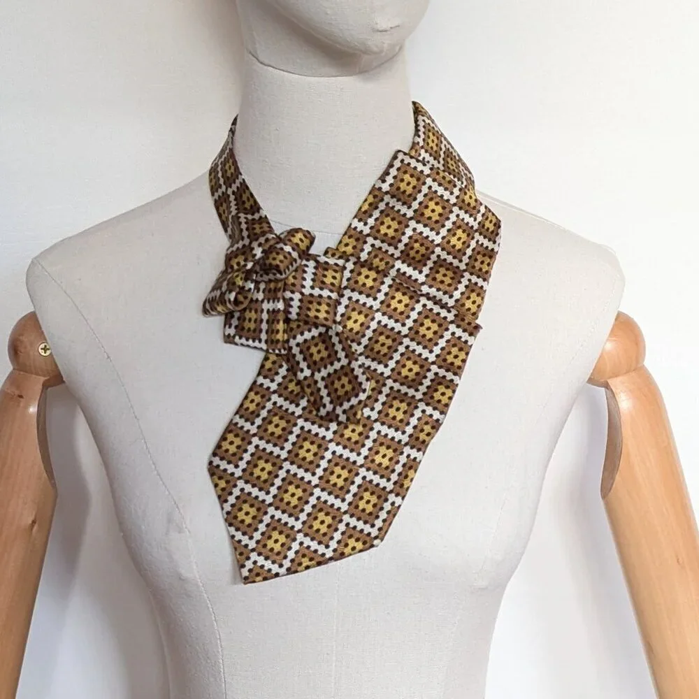 Ogsplosh Unisex Ascot Scarf Neckwear Size Long Gold Cream